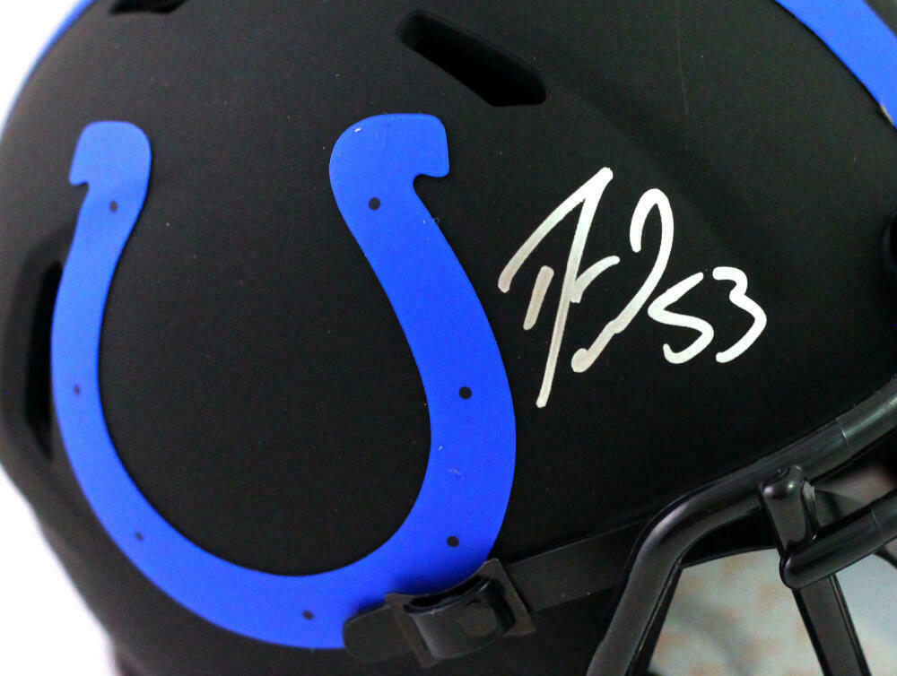 Darius Leonard Indianapolis Colts Signed Eclipse Speed Mini Helmet BAS COA (Baltimore)