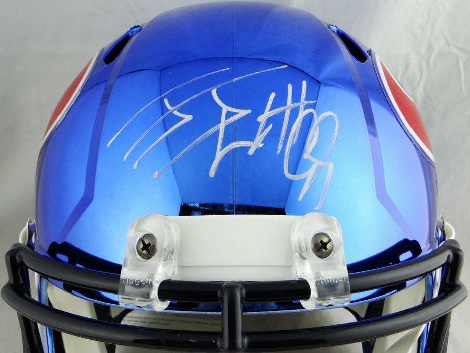 JJ Watt Houston Texans Signed F/S Chrome Helmet (JSA COA)