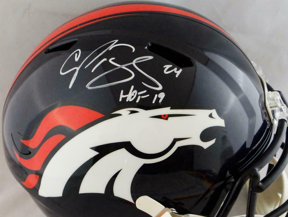 Champ Bailey Denver Broncos Signed F/S Speed Helmet W/HOF (JSA COA)
