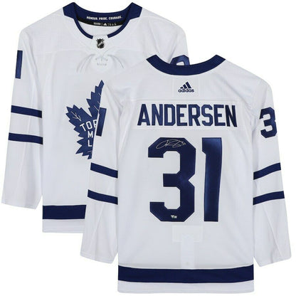 Frederik Andersen Toronto Maple Leafs Signed Adidas White Authentic Jersey (FAN COA)