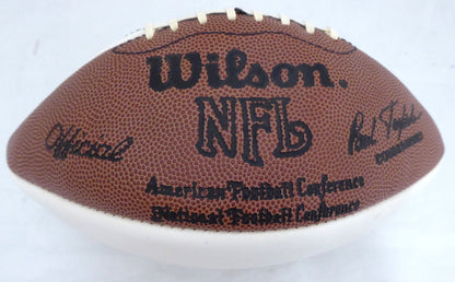 Tom Landry Dallas Cowboys Autographed Signed White Logo Football (Flat) V62721 (BAS COA)