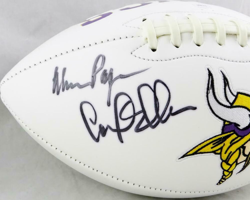 Purple People Eaters Minnesota Vikings Autographed Minnesota Vikings Logo Football - (JSA COA)
