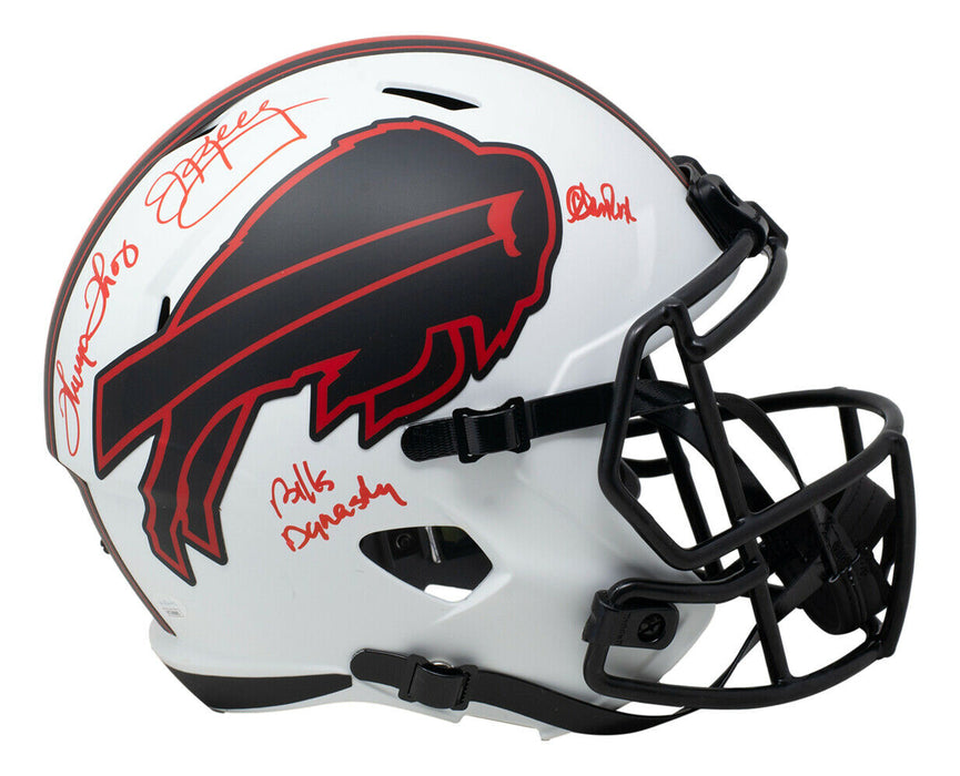 Kelly Reed Thomas Buffalo Bills Signed FS Speed Rep Lunar Eclipse Helmet Dynasty (JSA COA)