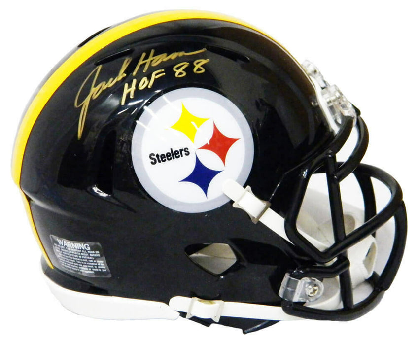 Jack Ham Pittsburgh Steelers Signed Pittsburgh Steelers Riddell Speed Mini Helmet with HOF'88 (SCHWARTZ)