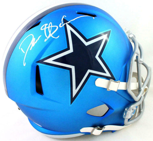 Jason Witten Autographed Dallas Cowboys F/S Chrome Helmet- JSA W Auth *Blue