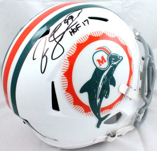 Jason Taylor Miami Dolphins Signed F/S Tribute Speed Replica Helmet W/ HOF (BAS COA)