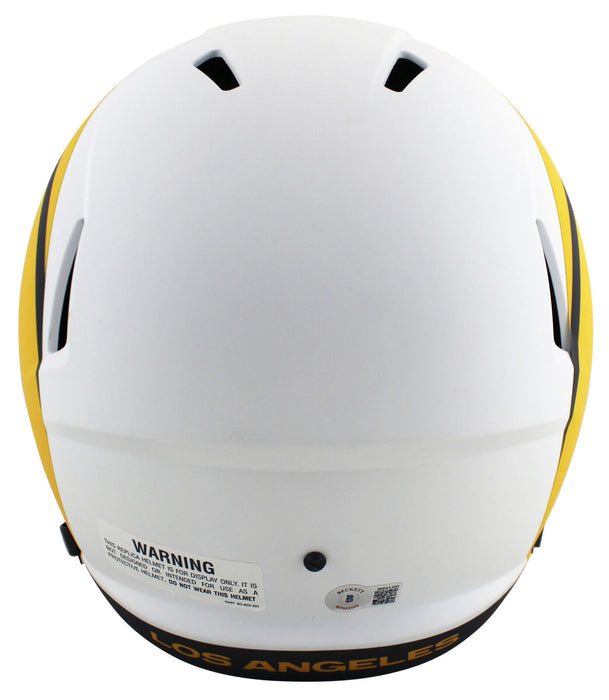 Marshall Faulk Los Angeles Rams Signed Lunar F/S Speed Replica Helmet BAS COA (St. Louis)