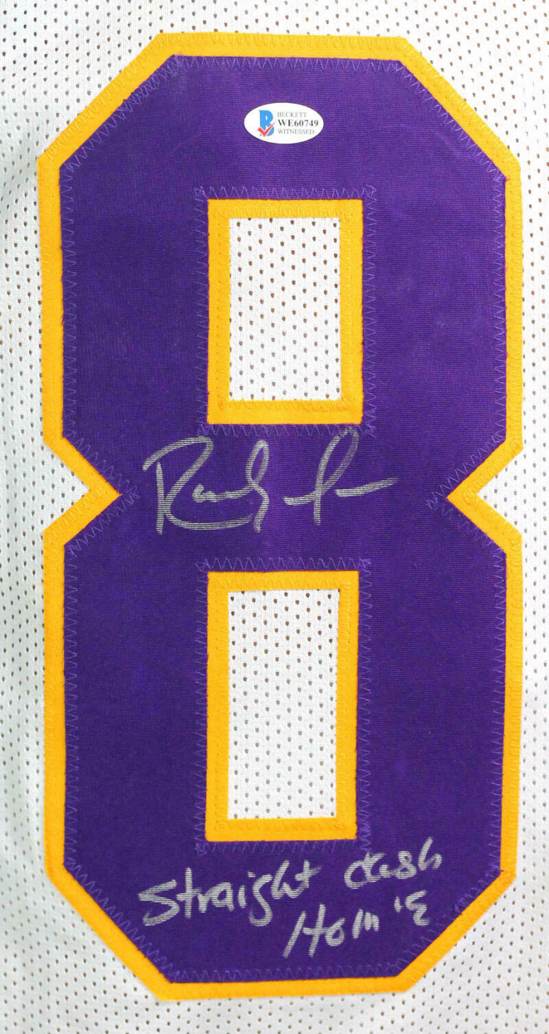 Randy Moss Minnesota Viking Autographed White Pro Style Jersey - (BAS COA)