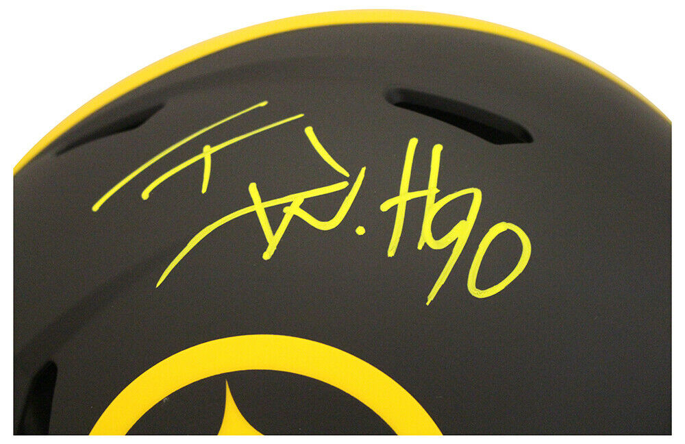 TJ Watt Pittsburgh Steelers Signed Pittsburgh Steelers Authentic Eclipse Speed Helmet 29597 (BAS COA)