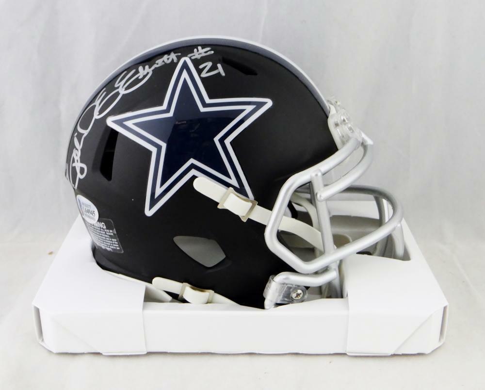 Ezekiel Elliott Autographed Cowboys Camo Authentic Full-Size Football Helmet  - BAS COA