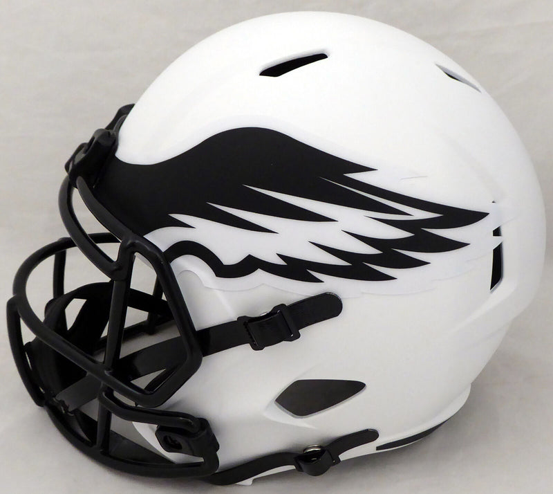 DeVonta Smith Philadelphia Eagles Signed Eagles Lunar Eclipse Full-sized Smudged Helmet (BAS COA)