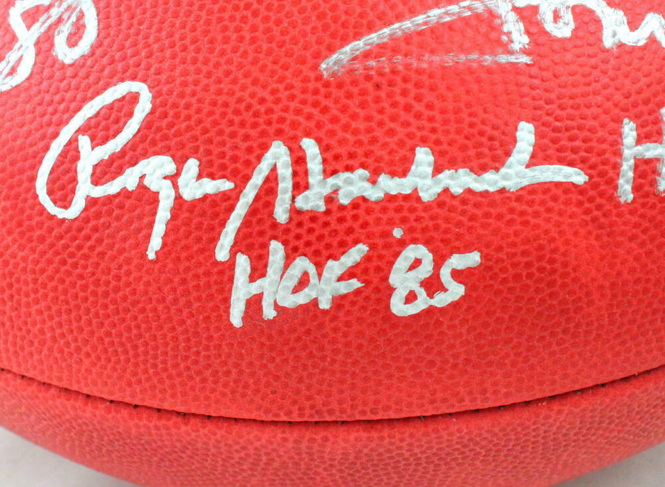 Staubach/Pearson/Dorsett Autographed NFL Authentic Wilson Duke Football-JSA COA
