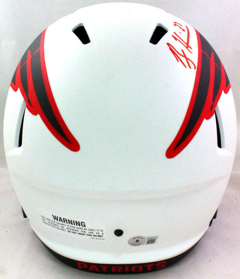 Rodney Harrison New England Patriots Autographed NE Patriot Lunar Speed F/S Helmet- (BAS COA)