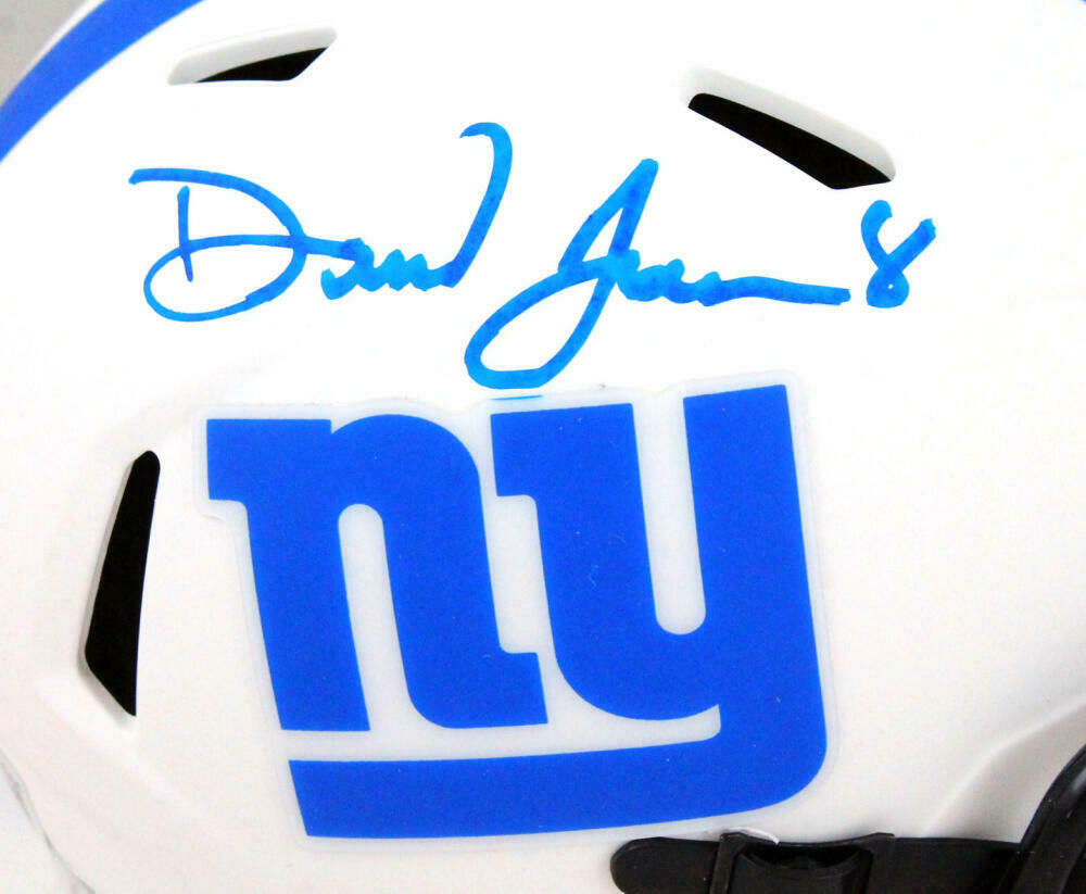 Daniel Jones New York Giants Signed New York Giants Lunar Speed Mini Helmet *Blue (BAS COA)