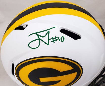 JORDAN LOVE GREEN BAY PACKERS AUTOGRAPHED LUNAR ECLIPSE FULL SIZE SPEED HELMET BECKETT QR 193770 (BAS COA)