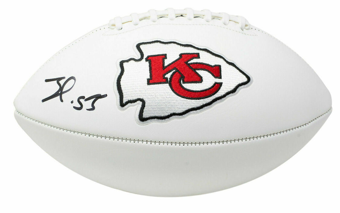 Frank Clark Kansas City Chiefs Signed KC Chiefs Super Bowl LIV Logo Football with Case (JSA COA)