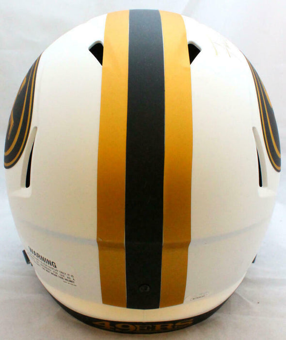 Frank Gore San Francisco 49ers Signed San Francisco 49ers Full-sized Lunar Speed Helmet *Gold (JSA COA)