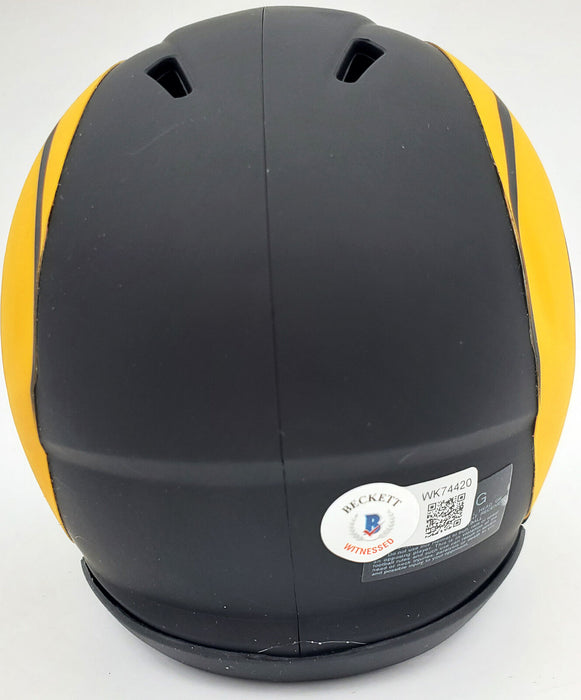 Tory Holt St. Louis Rams Signed Eclipse Black Speed Mini Helmet QR 193785 BAS COA (Los Angeles)