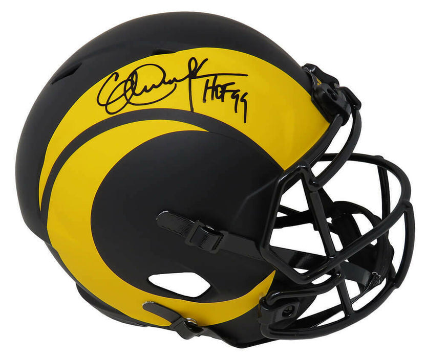 Eric Dickerson Los Angeles Rams Signed Eclipse Riddell F/S Speed Rep Helmet w/HOF'99 SCHWARTZ (St. Louis)
