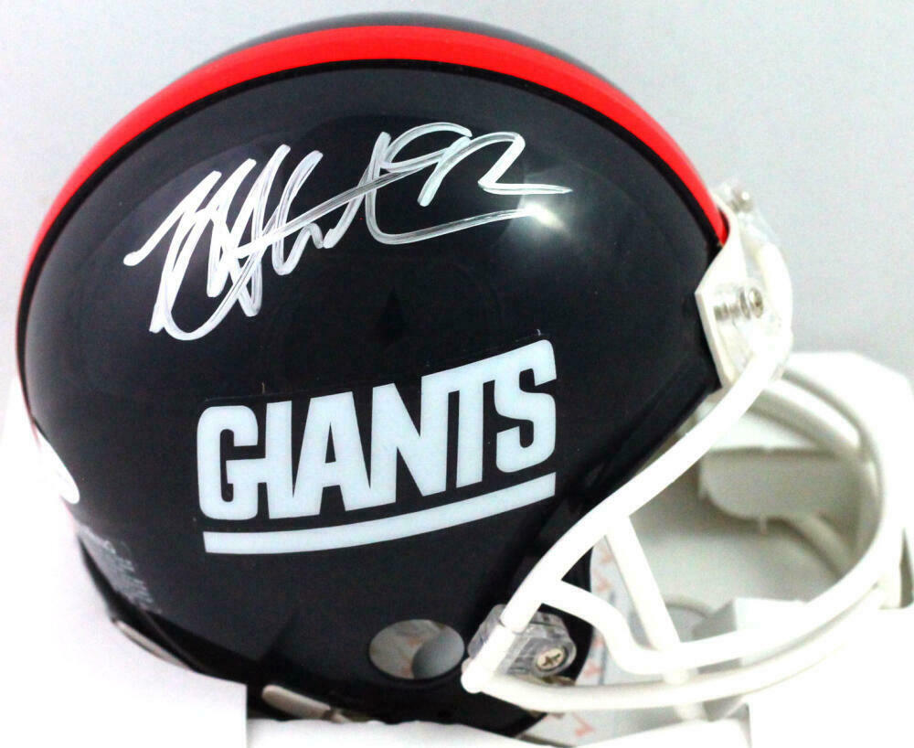 Michael Strahan Signed New York Giants Mini Helmet (JSA) Super Bowl XLII  Champ