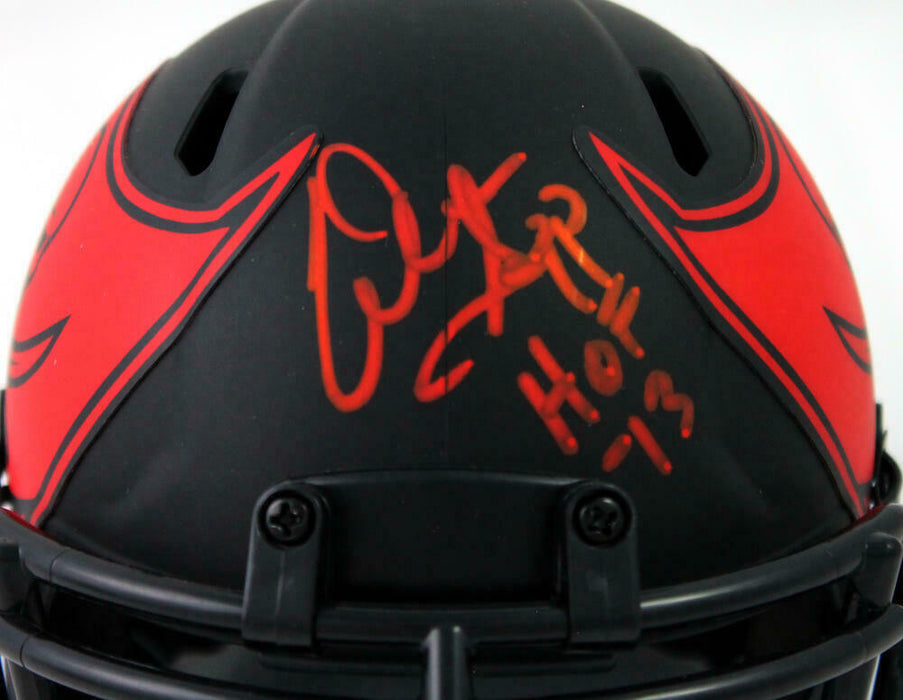 Warren Sapp Tampa Bay Buccaneers Signed Tampa Bay Bucs Eclipse Mini Helmet with HOF *Red (BAS COA)