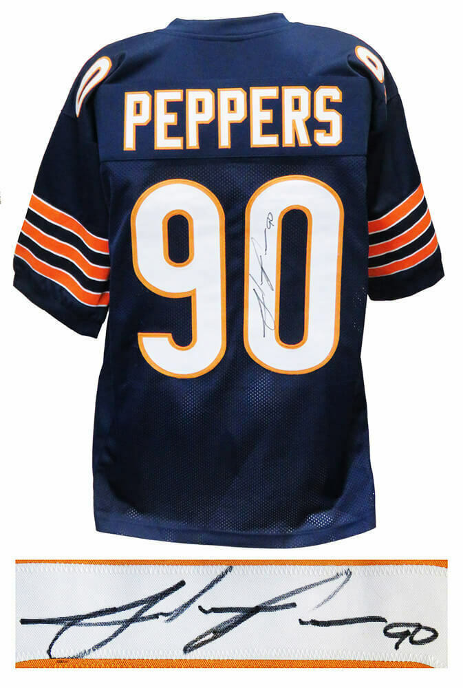Julius Peppers Chicago Bears Signed Navy Custom Football Jersey (SS COA)