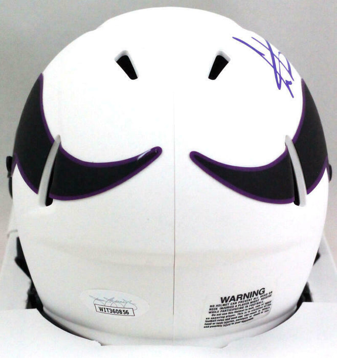 Cris Carter Minnesota Vikings Autographed Lunar Speed Mini Helmet-(JSA COA)