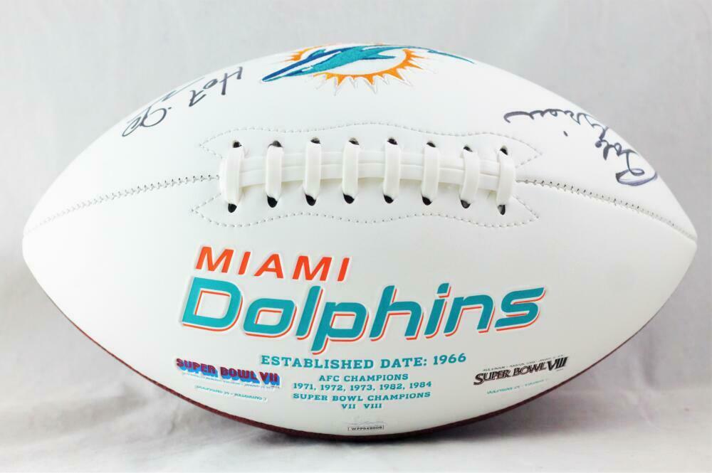 Bob Griese Miami Dolphins Signed Miami Dolphins Logo Football with HOF (JSA COA)