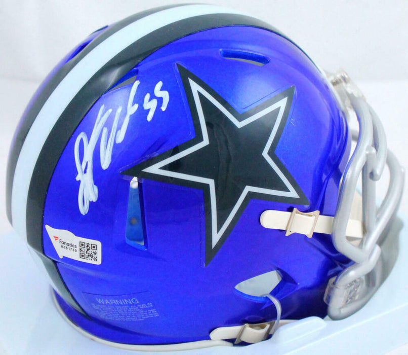 Leighton Vander Esch Autographed Dallas Cowboys Flash Mini Helmet- (FAN COA)