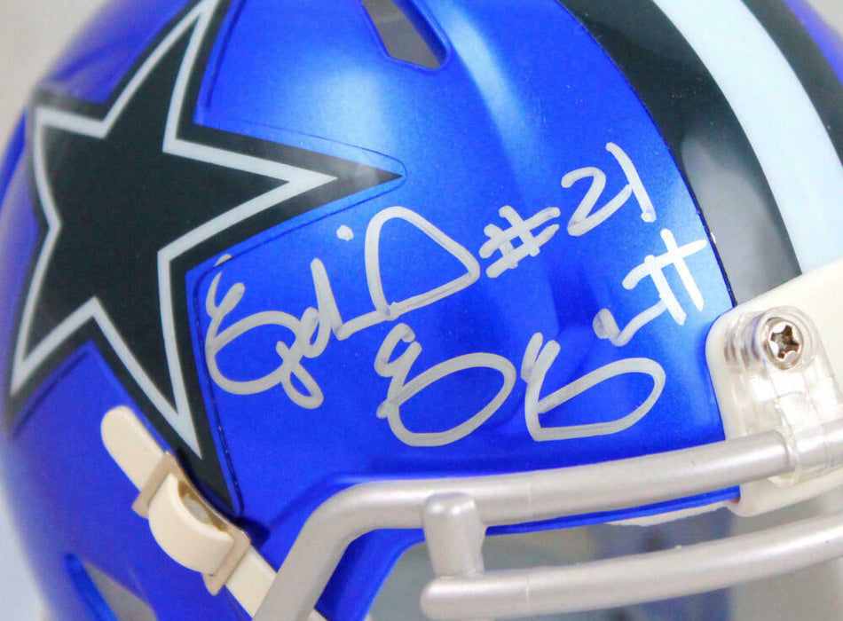 Ezekiel Elliott Autographed Dallas Cowboys Flash Speed Mini Helmet-BAS COA