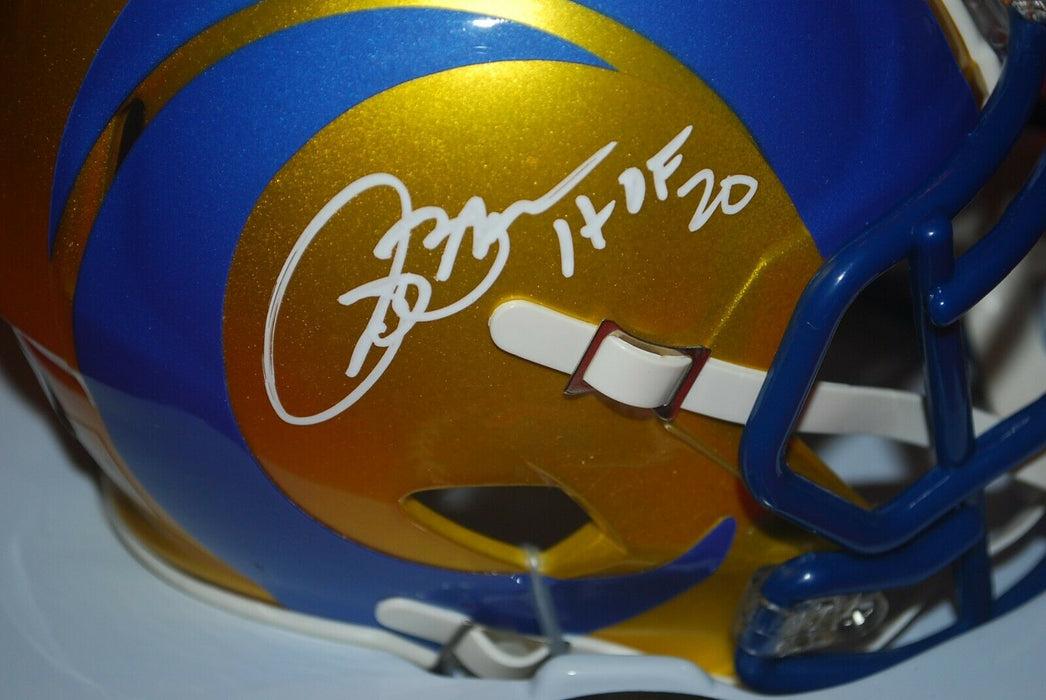 Isaac Bruce St. Louis Rams Signed Flash Mini Helmet BAS COA (Los Angeles)