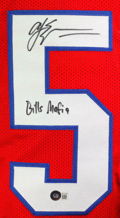 AJ Epenesa Autographed Red Pro Style Jersey w/ Bills Mafia (BAS COA), , 