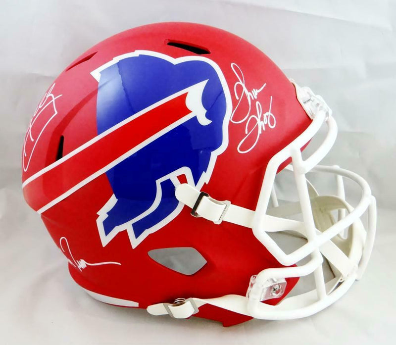 Kelly/Reed/Thomas Buffalo Bills Signed F/S AMP Speed Helmet (JSA COA)
