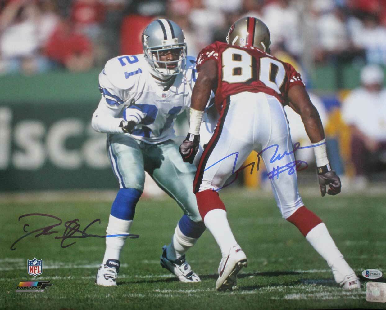 DEION SANDERS AUTOGRAPHED/ SIGNED SAN FRANCISCO 49ERS 8x10 PHOTO W