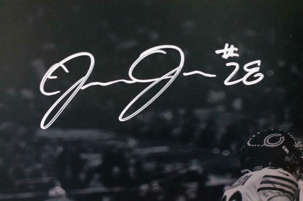 Josh Jacobs Oakland Raiders Signed Raiders 16x20 BW Spotlight FP Photo BAS COA (Las Vegas)