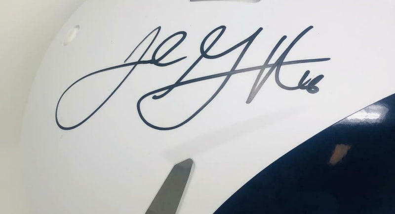 Jared Goff Los Angeles Rams Signed White Matte Speed Authentic Helmet FAN COA (St. Louis)
