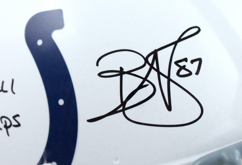 Reggie Wayne Indianapolis Colts Signed F/S Flash Speed Authentic Helmet w/insc BAS COA (Baltimore)