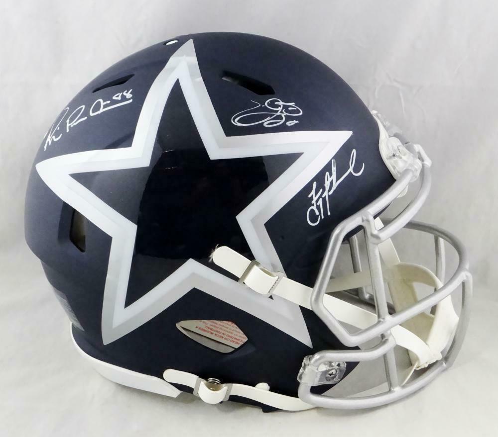 Troy Aikman Autographed Dallas Cowboys Authentic Flat White Helmet