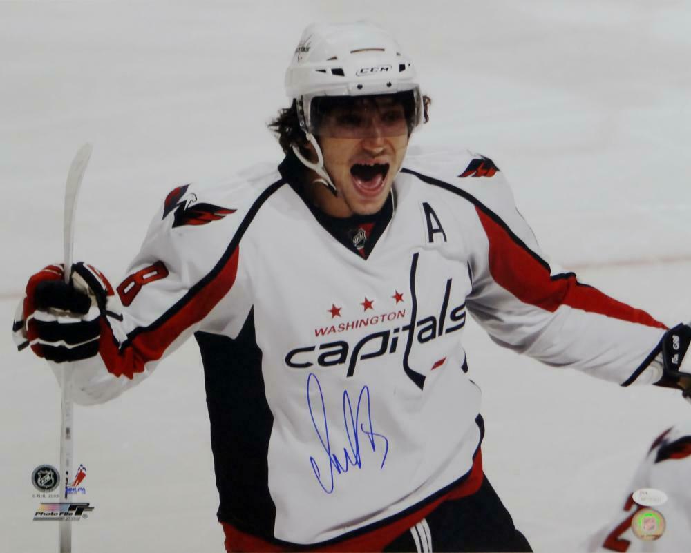 Alexander Ovechkin Washington Capitals Signed Capitals 16x20 Close Up PF Photo *Blue (JSA COA)