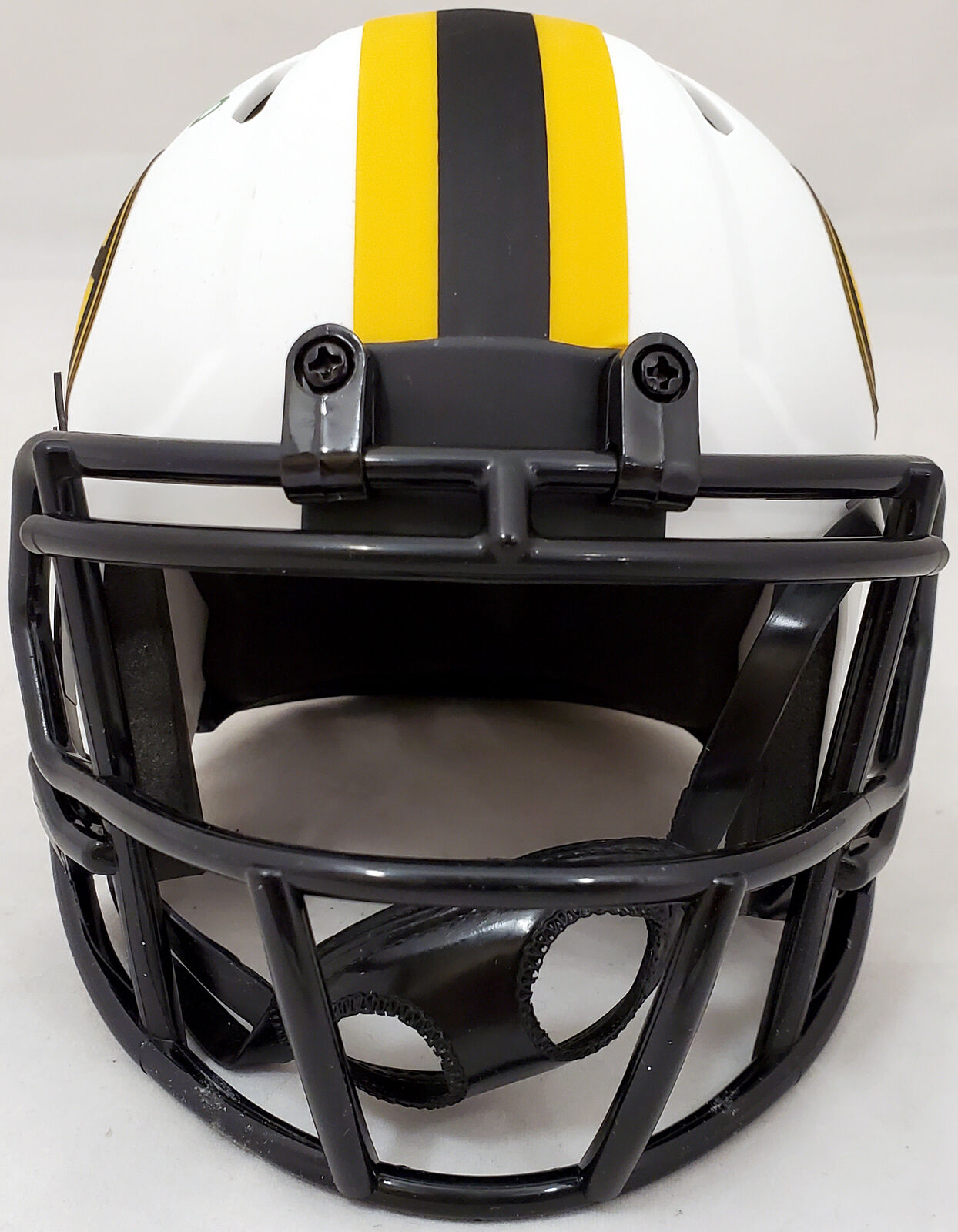 JORDAN LOVE GREEN BAY PACKERS AUTOGRAPHED LUNAR ECLIPSE WHITE SPEED MINI HELMET QR 193773 (BAS COA)