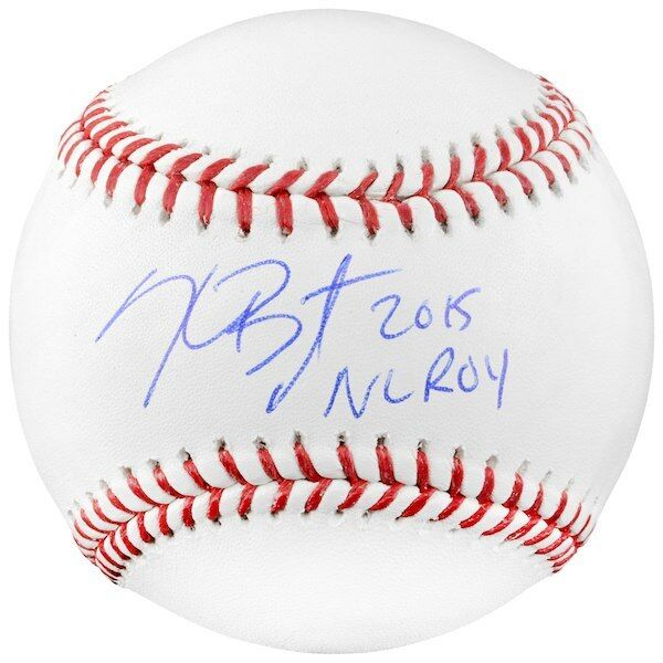 KRIS BRYANT Chicago Cubs Signed 2015 NL ROY Inscribed Baseball (FAN COA)