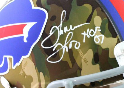 Kelly/Reed/Thomas Buffalo Bills Signed F/S Camo Authentic Helmet w/HOF (JSA COA)