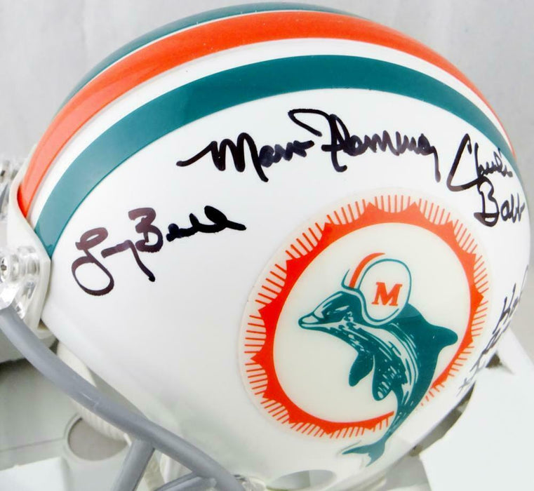 72 Dolphins Miami Dolphins Signed TB Mini Helmet with 9 Signatures *Dolphins 1 (JSA COA), , 