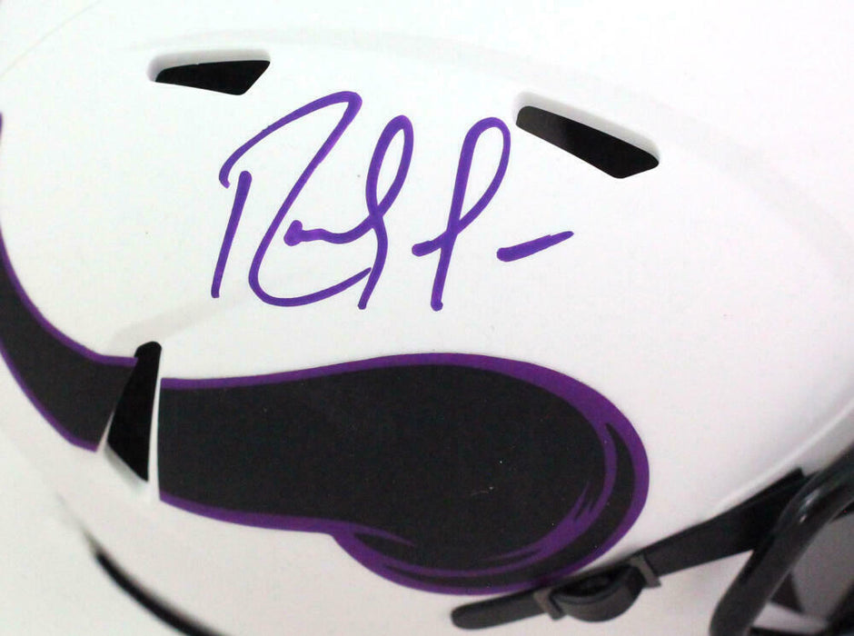 Randy Moss Minnesota Vikings Autographed Lunar Mini Helmet- (BAS COA)