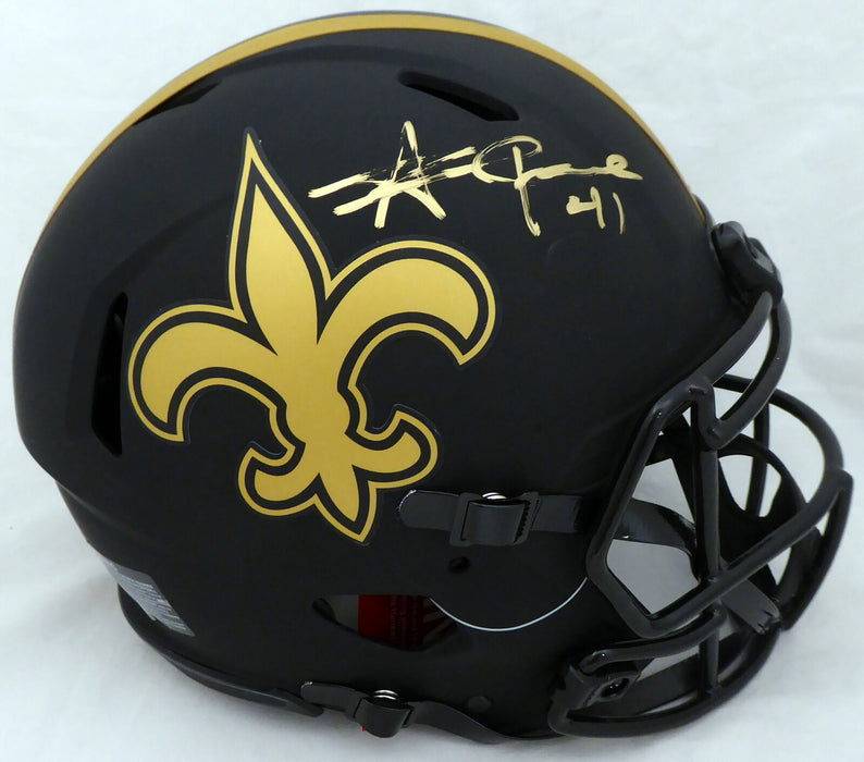 Alvin Kamara New Orleans Saints Signed Saints Eclipse Full-sized Helmet (Light) WJ58271 (BAS COA)