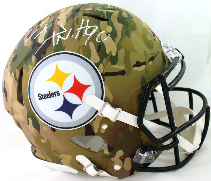 TJ Watt Pittsburgh Steelers Signed Pitt. Steelers Full-sized Camouflage Speed Authentic Helmet (BAS COA)