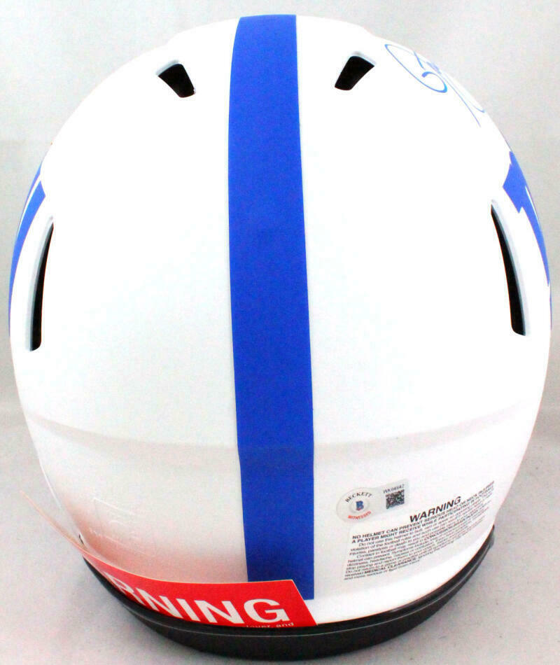 Lawrence Taylor New York Giants Signed Giants Authentic Lunar Full-sized Helmet with HOF *Blue (BAS COA)