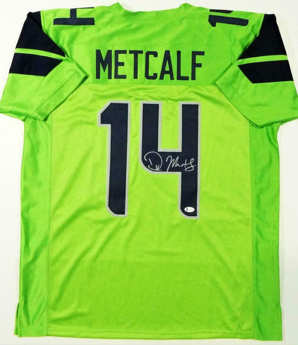 DK Metcalf Seattle Seahawks Signed Green Pro Style Jersey (BAS COA)