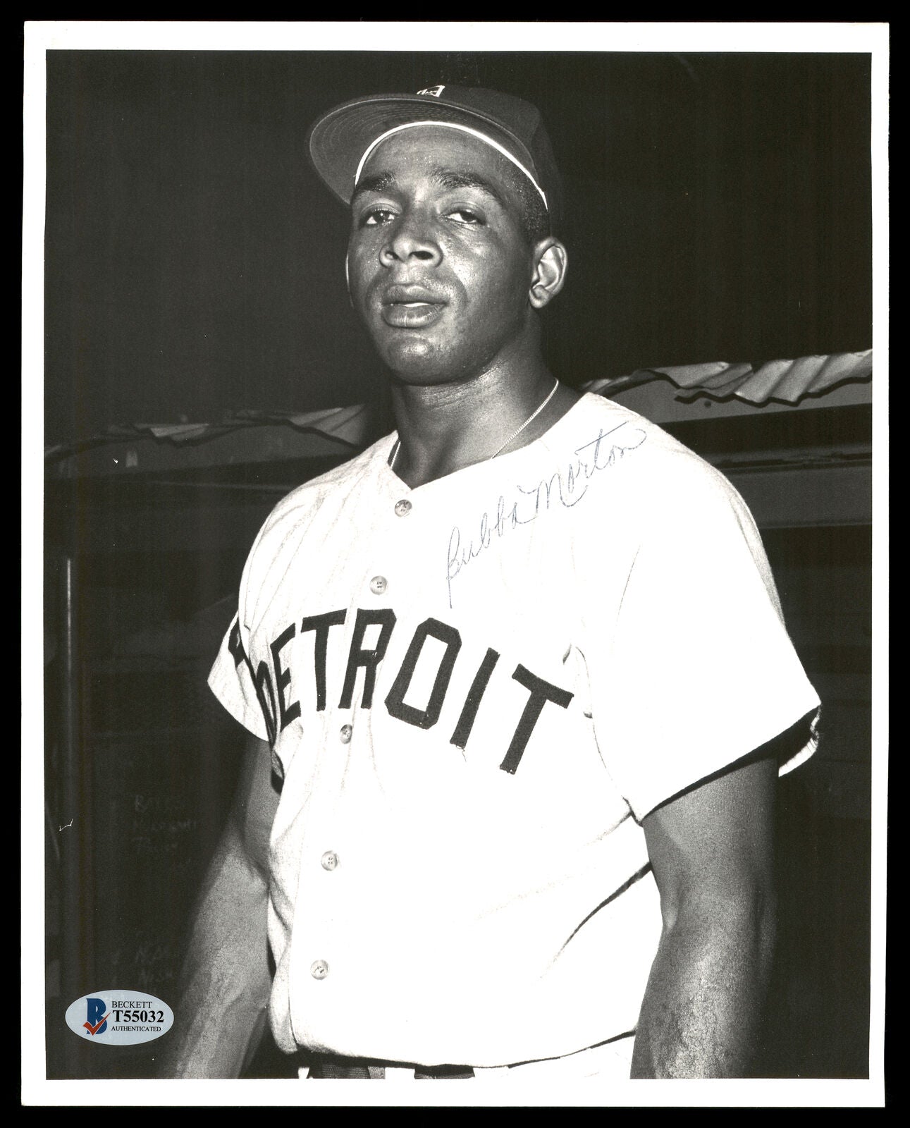 Bubba Morton Autographed Detroit Tigers 8x10 Photo Tigers Vintage Signature T55032 (BAS COA)