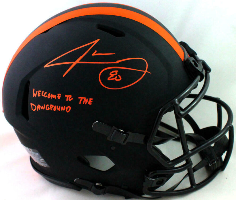 Jarvis Landry Cleveland Browns Signed FS Eclipse Speed Authentic Helmet W/ Insc (BAS COA)